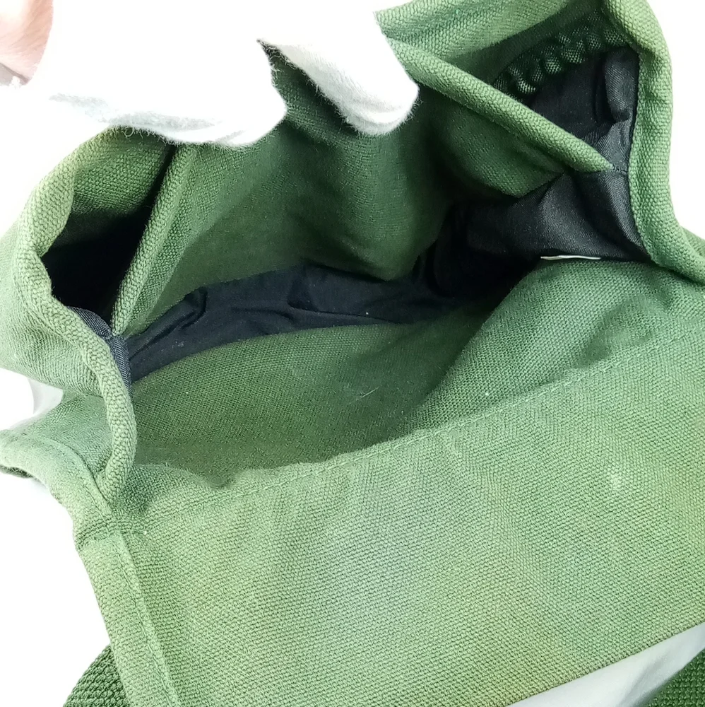 Allen Outdoor Leather Green Canvas Adjustable Utility Pouch Bag Belt
